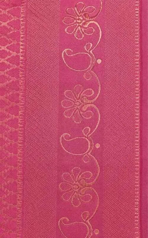 Premium Pink Brocade Saree - MAU NAQSH