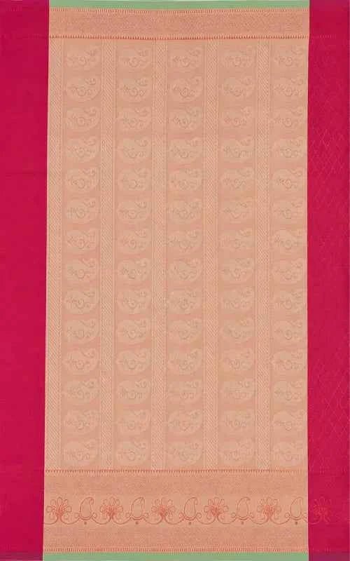 Premium Pink Brocade Saree - MAU NAQSH