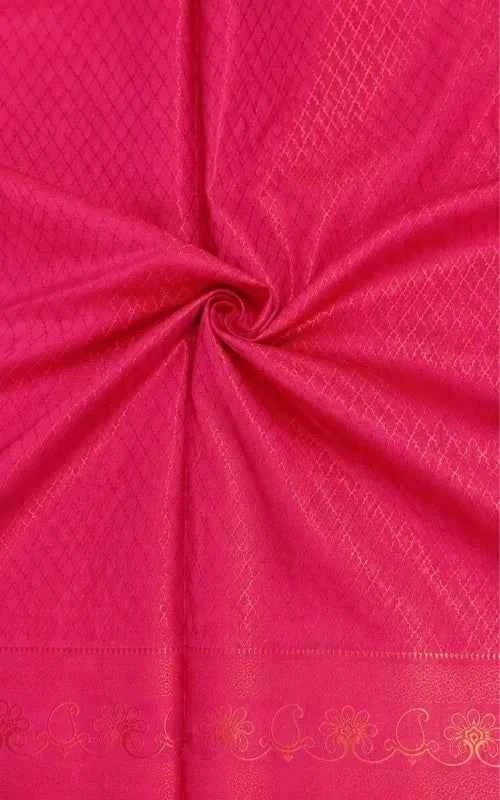 Premium Pink Brocade Saree - MAU NAQSH