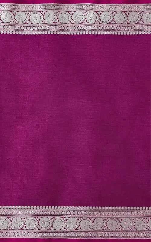 Premium Wine Satin Saree - MAU NAQSH