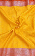 Yellow Rimjhim Satin Saree - MAU NAQSH
